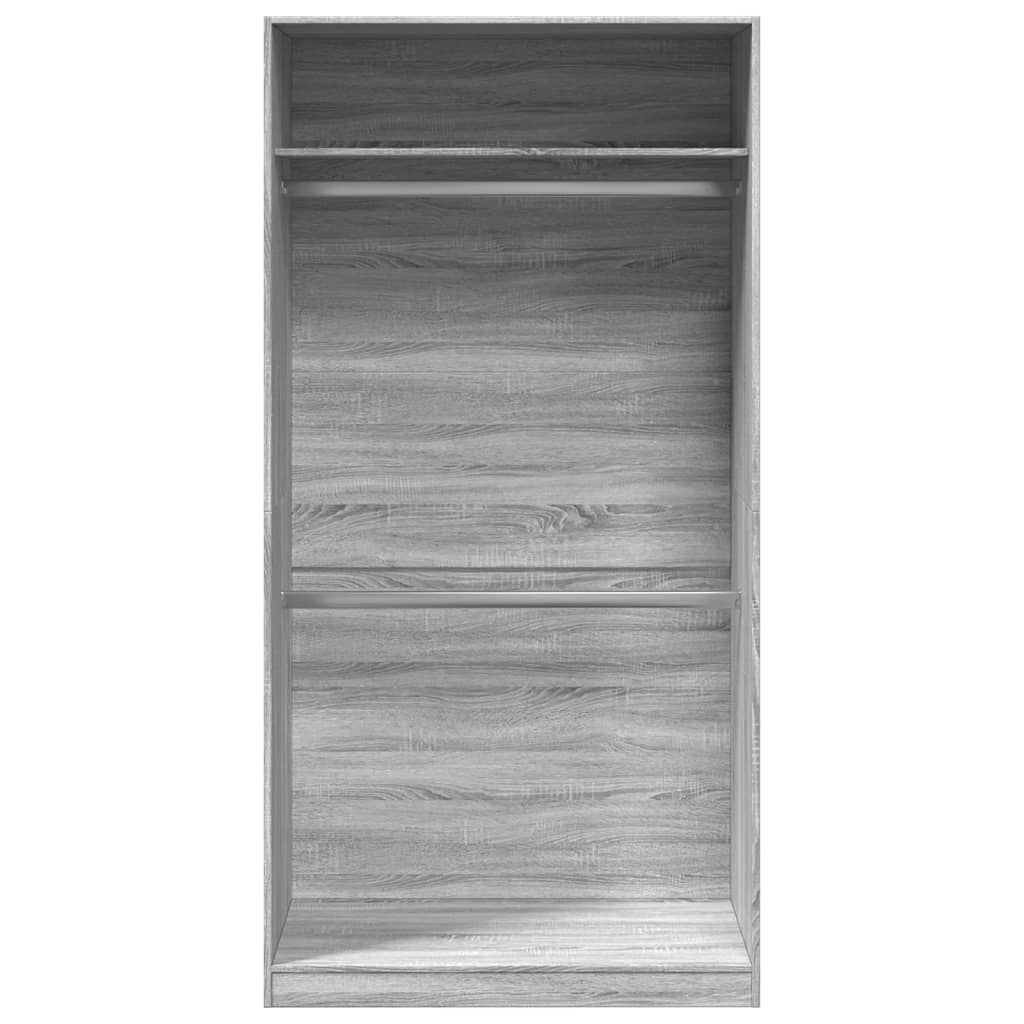 vidaXL Ντουλάπα Γκρι Sonoma 100 x 50 x 200 εκ. από Επεξεργασμένο Ξύλο