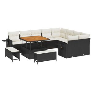 vidaXL &Sigma;&epsilon;&tau; &Kappa;&alpha;&nu;&alpha;&pi;έ &Kappa;ή&pi;&omicron;&upsilon; 13 pcs &Mu;&alpha;ύ&rho;&omicron; &kappa;&alpha;&iota; &Kappa;&rho;έ&mu;&alpha; &sigma;&upsilon;&nu;&theta;&epsilon;&tau;&iota;&kappa;ό &rho;&alpha;&tau;ά&nu;