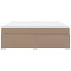 vidaXL Κρεβάτι Boxspring με Στρώμα Καπουτσίνο 180x200 εκ. Συνθ. Δέρμα