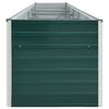 vidaXL Ζαρντινιέρα Υπερυψωμένη Πράσινη 400x80x45 εκ. Γαλβαν. Χάλυβας