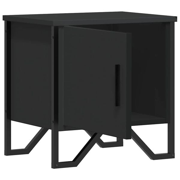 vidaXL Κομοδίνο Μαύρο 40 x 30 x 40 εκ. από Επεξεργασμένο Ξύλο