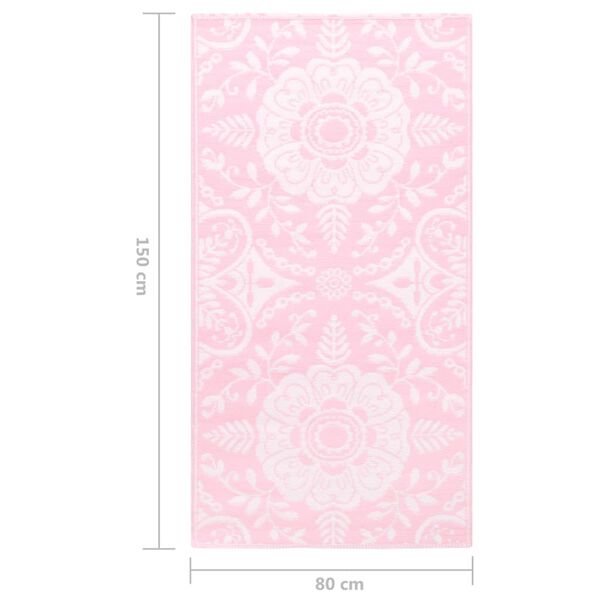 vidaXL Χαλί εξωτερικού χώρου ARAKIL ροζ 80x150 cm PP