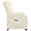 vidaXL Πολυθρόνα Μασάζ Ηλεκτρική Κρεμ από Συνθετικό Δέρμα