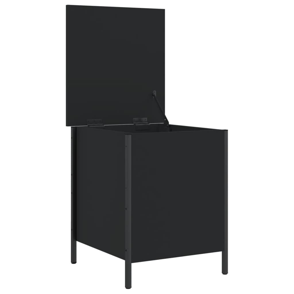 vidaXL Παγκάκι Αποθήκευσης Μαύρο 40 x 42,5 x 50 εκ. από Επεξεργ. Ξύλο