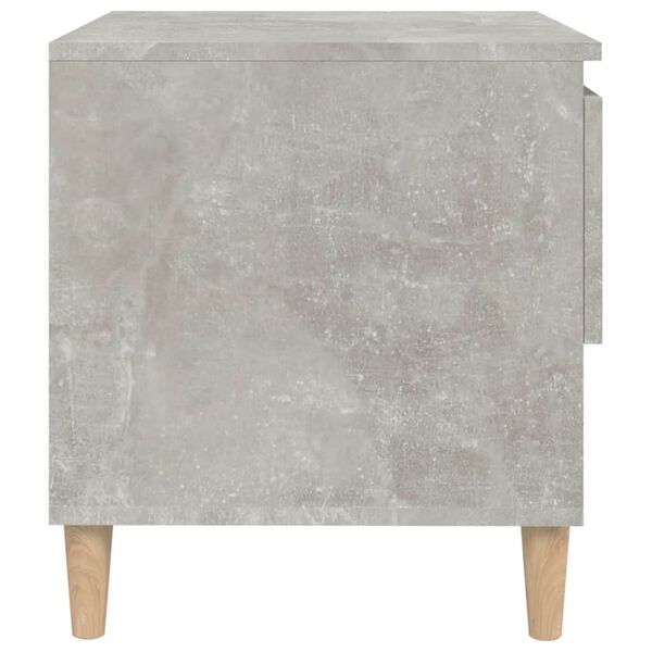 vidaXL Κομοδίνα 2 Τεμ. Γκρι Σκυροδέματος 50x46x50 εκ. από Επεξ. Ξύλο