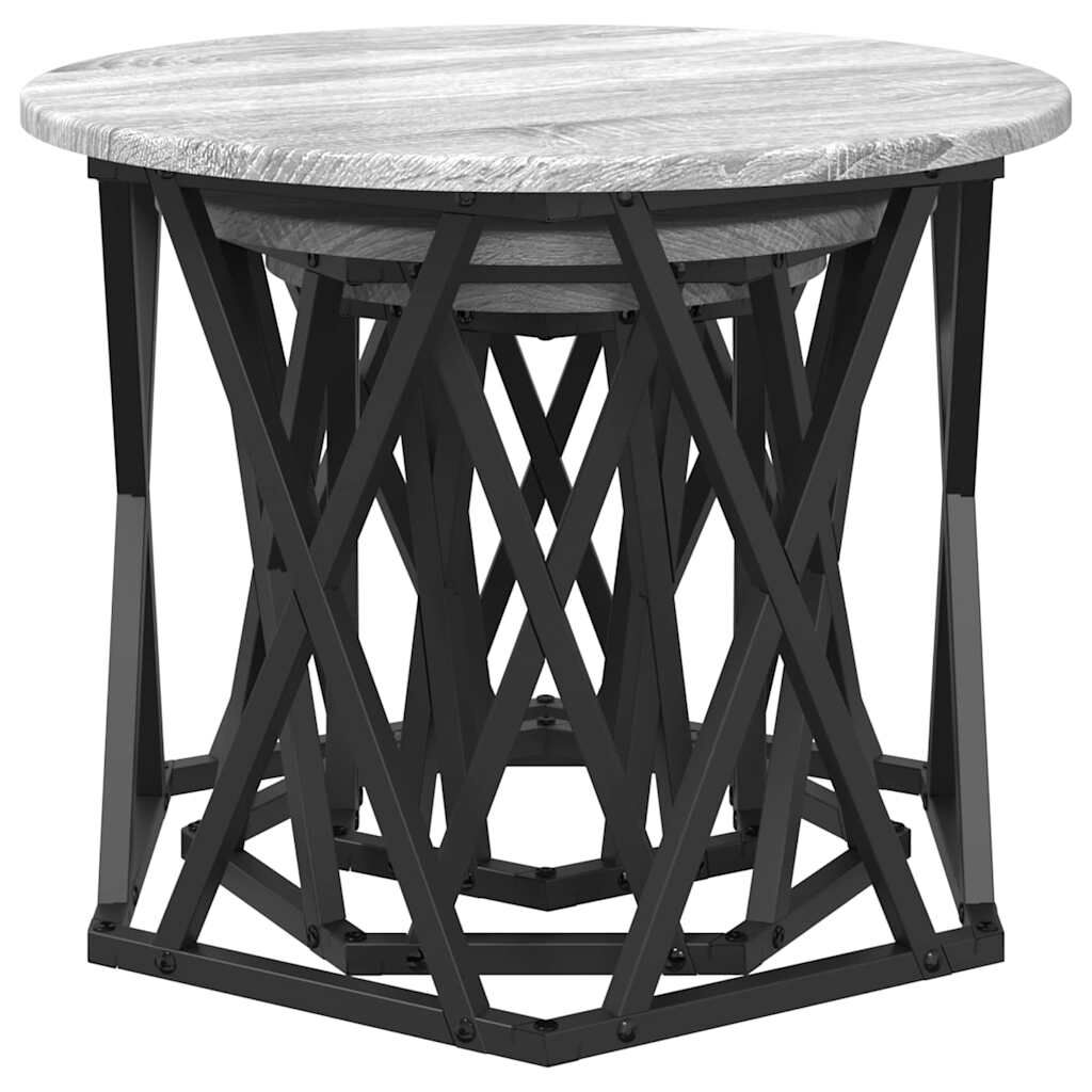 vidaXL Κομοδίνο Μονάδας 3 pcs Γκρι sonoma 53 x 53 x 40 cm