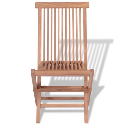 vidaXL Καρέκλες Εξωτερικού Χώρου Πτυσσόμενες 4 τεμ. Μασίφ Ξύλο Teak