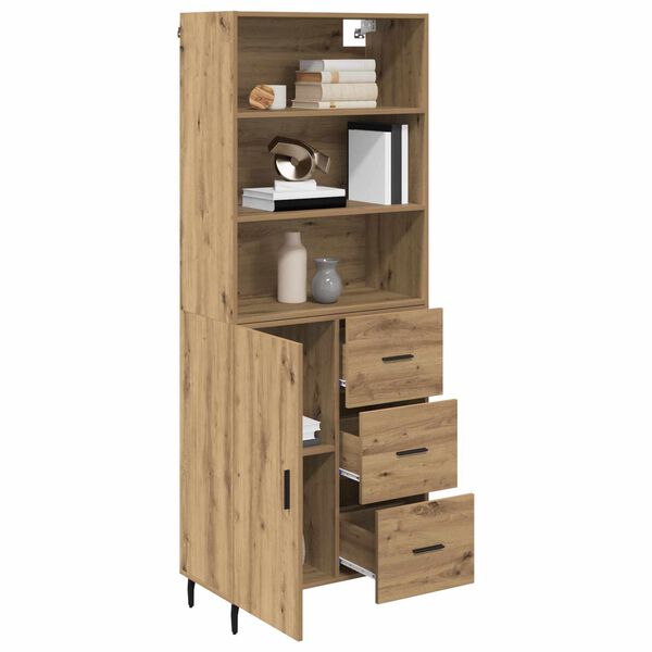vidaXL Highboard &mu;&epsilon; &sigma;&upsilon;&rho;&tau;ά&rho;&iota; Artisan Oak 69,5 x 34 x 180 &epsilon;&kappa;.