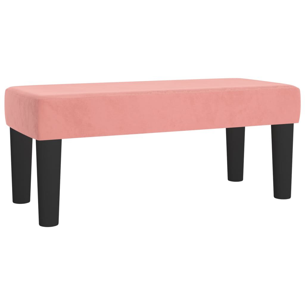 vidaXL Κρεβάτι Boxspring με Στρώμα Ροζ 120x200 εκ. Βελούδινο