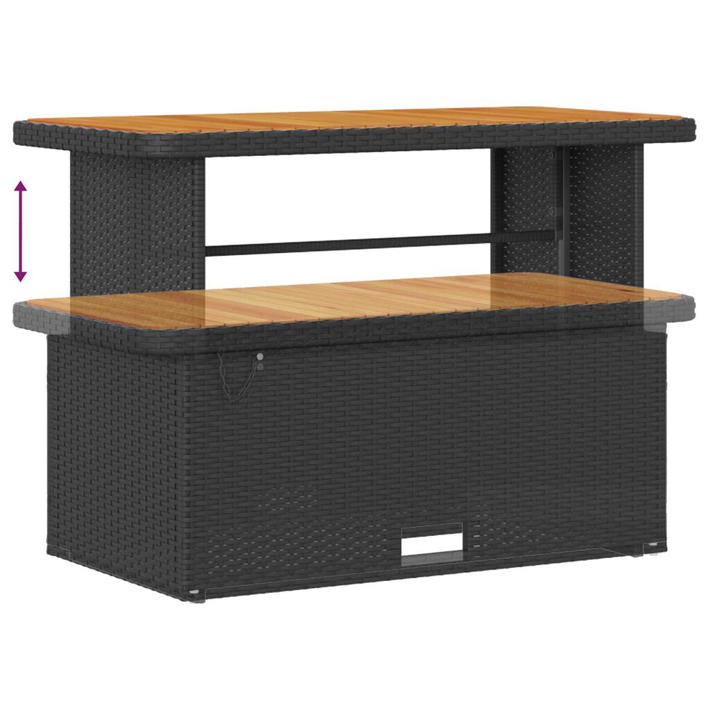 vidaXL Σετ Καναπέ Κήπου με μαξιλάρι 14 pcs Μαύρο Πολυ ράταν