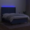vidaXL &Kappa;&rho;&epsilon;&beta;ά&tau;&iota; Boxspring &mu;&epsilon; &Sigma;&tau;&rho;ώ&mu;&alpha; & LED &Mu;&pi;&lambda;&epsilon; 140x200 &epsilon;&kappa;. &Upsilon;&phi;&alpha;&sigma;&mu;ά&tau;&iota;&nu;&omicron;