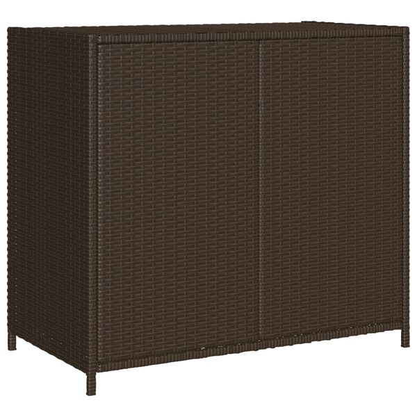 vidaXL Ντουλάπι Αποθήκευσης Κήπου Καφέ 83x45x76 εκ. Συνθετικό Ρατάν