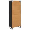 vidaXL Highboard &mu;&epsilon; &sigma;&upsilon;&rho;&tau;ά&rho;&iota; 2 pcs &Mu;&alpha;ύ&rho;&eta; &Omicron;&xi;&upsilon;ά 69,5 x 34 x 180 &epsilon;&kappa;.