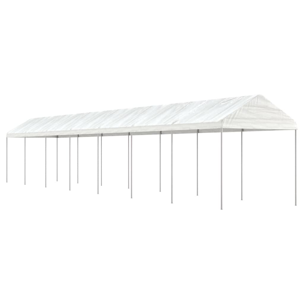 vidaXL Κιόσκι με Τέντα Λευκό 15,61 x 2,28 x 2,69 μ. από Πολυαιθυλένιο