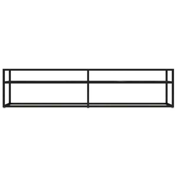 vidaXL Έπιπλο Τηλεόρασης Λευκό Όψη Μαρμάρου 180x40x40,5εκ Γυαλί Ασφαλ.