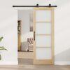 vidaXL Συρόμενη Πόρτα ORKDAL Καφέ 73.5 x 198.5 εκ. Ξύλο και μέταλλο