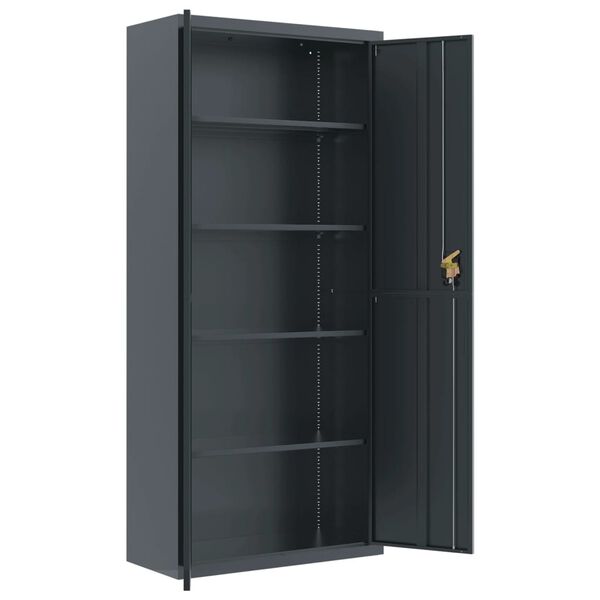 vidaXL Αρχειοθήκη Ανθρακί 90x40x200 εκ. Ατσάλινη