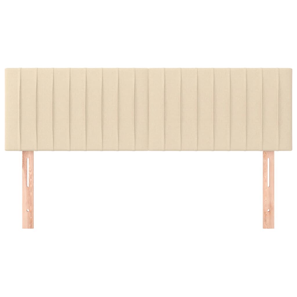 vidaXL Κεφαλάρια Κρεβατιού 2 τεμ. Κρεμ 72x5x78/88 εκ. Υφασμάτινα