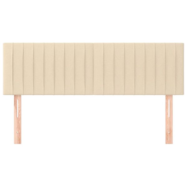 vidaXL Κεφαλάρια Κρεβατιού 2 τεμ. Κρεμ 72x5x78/88 εκ. Υφασμάτινα