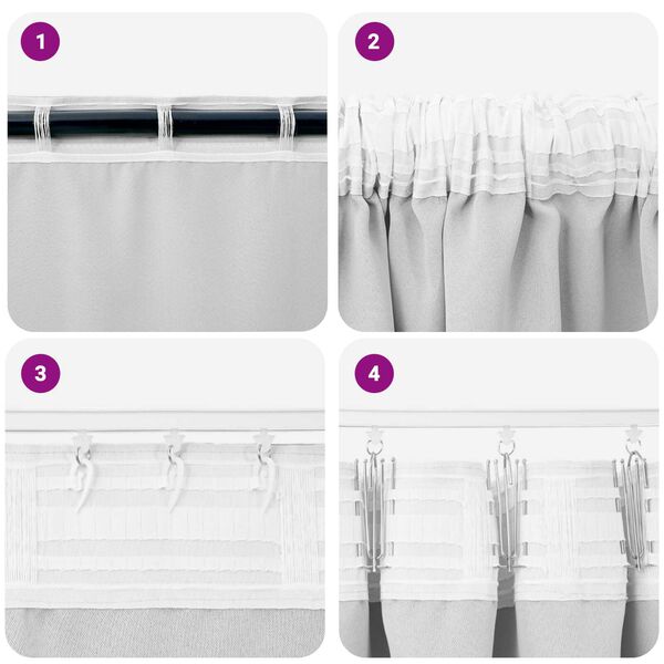 vidaXL Κουρτίνες 2 pcs Ανοιχτό Γκρι 140 x 140 cm Πολυεστέρας