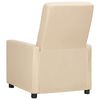 vidaXL Πολυθρόνα Μασάζ Ηλεκτρική Κρεμ Υφασμάτινη