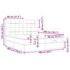 vidaXL Οθωμανικό κρεβάτι με στρώματα & LEDs Ανοιχτό γκρι ύφασμα