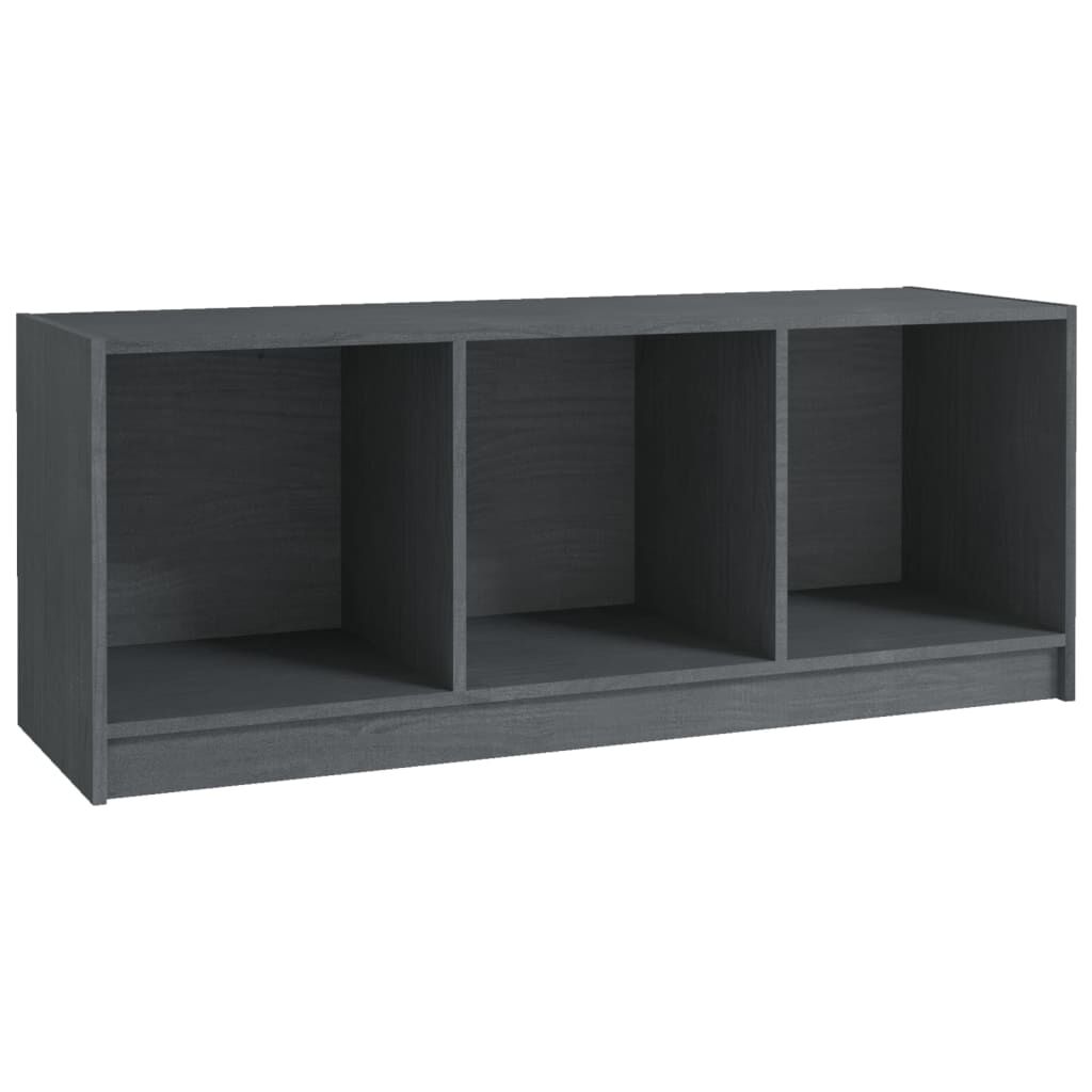 vidaXL Έπιπλο Τηλεόρασης Γκρι 104 x 33 x 41 εκ. από Μασίφ Ξύλο Πεύκου
