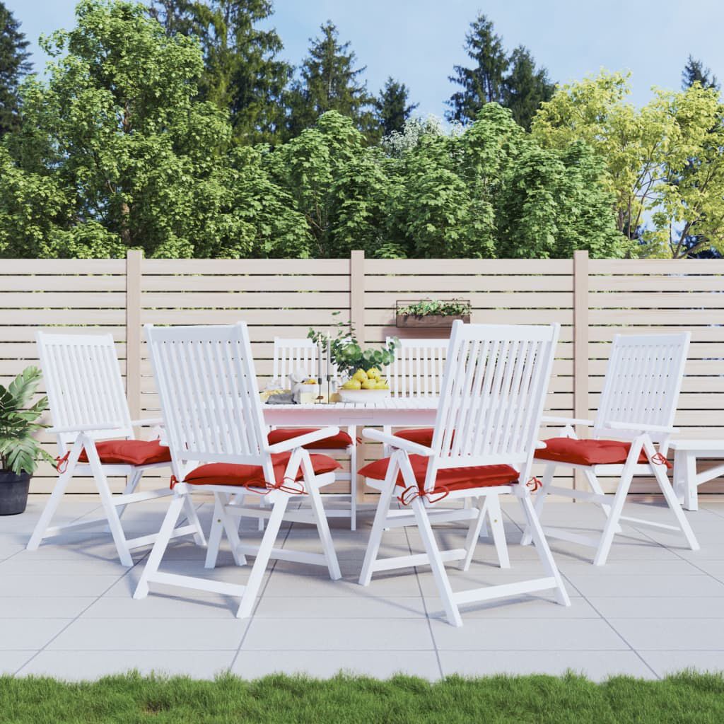 vidaXL Μαξιλάρια Παλέτας Κήπου 6 τεμ. Κόκκινο 50x50x7εκ. Oxford Ύφασμα
