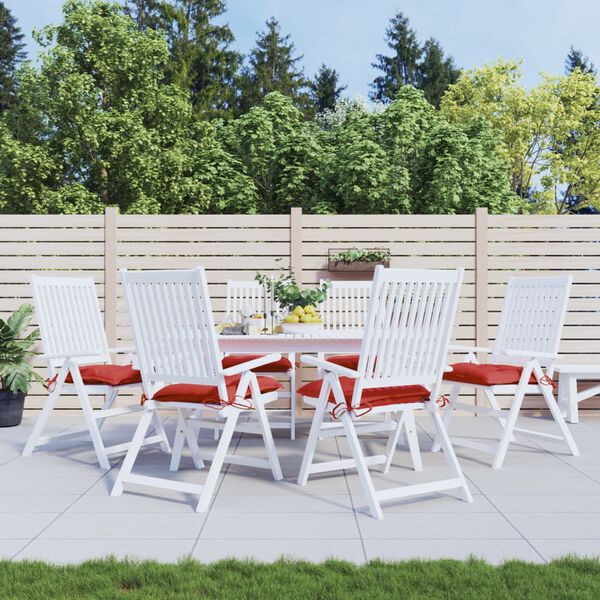 vidaXL Μαξιλάρια Παλέτας Κήπου 6 τεμ. Κόκκινο 50x50x7εκ. Oxford Ύφασμα