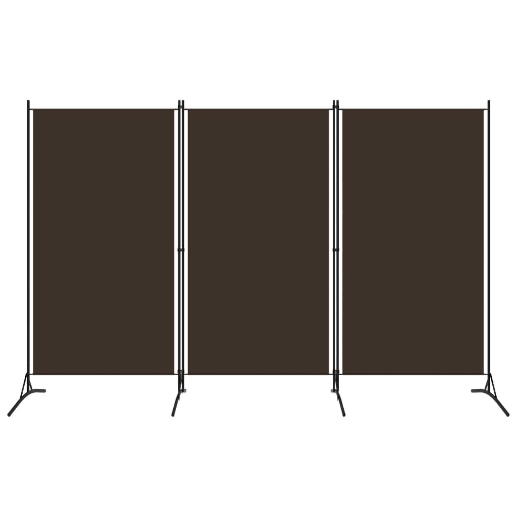 vidaXL Διαχωριστικό Δωματίου με 3 Πάνελ Καφέ 260 x 180 εκ.