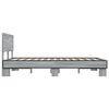 vidaXL Πλαίσιο Κρεβατιού Γκρι Sonoma 120 x 190εκ. Επεξ. Ξύλο & Μέταλλο