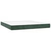 vidaXL Κρεβάτι Boxspring με Στρώμα Σκούρο Πράσινο 160x200εκ. Βελούδινο