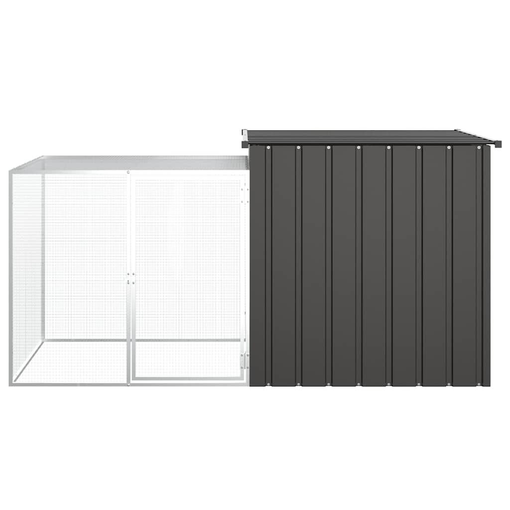 vidaXL Κοτέτσι - Κλουβί Ανθρακί 200x91x100 εκ. από Γαλβανισμένο Χάλυβα