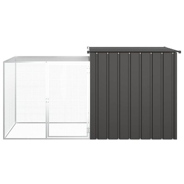vidaXL Κοτέτσι - Κλουβί Ανθρακί 200x91x100 εκ. από Γαλβανισμένο Χάλυβα