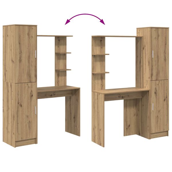 vidaXL &Gamma;&rho;&alpha;&phi;&epsilon;ί&omicron; 2 pcs Artisan Oak