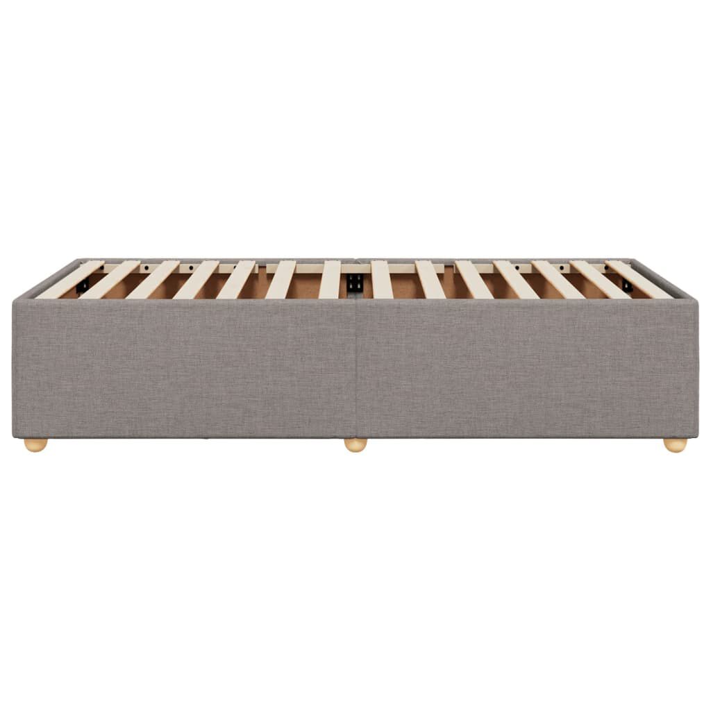 vidaXL Σκελετός Κρεβατιού Χωρίς Στρώμα Taupe 90x200 εκ. Υφασμάτινο