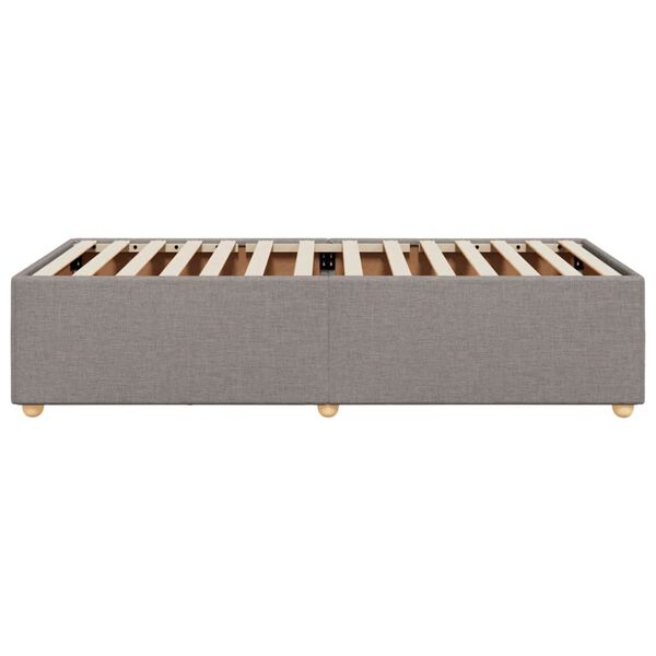 vidaXL Σκελετός Κρεβατιού Χωρίς Στρώμα Taupe 90x200 εκ. Υφασμάτινο