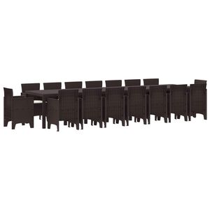 vidaXL &Sigma;&epsilon;&tau; &Tau;&rho;&alpha;&pi;&epsilon;&zeta;&alpha;&rho;ί&alpha;&sigmaf; &Kappa;ή&pi;&omicron;&upsilon; &mu;&epsilon; &Mu;&alpha;&xi;&iota;&lambda;ά&rho;&iota;&alpha; &mu;&epsilon; &mu;&alpha;&xi;&iota;&lambda;ά&rho;&iota; 17 pcs &Kappa;&alpha;&phi;έ PP