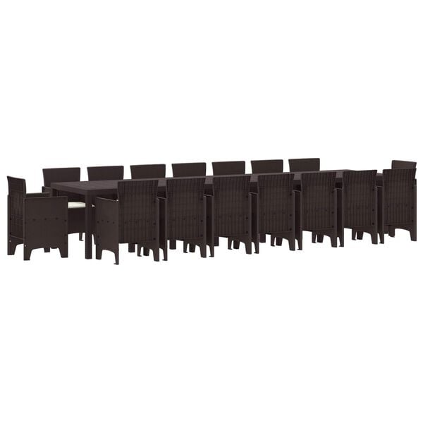 vidaXL &Sigma;&epsilon;&tau; &Tau;&rho;&alpha;&pi;&epsilon;&zeta;&alpha;&rho;ί&alpha;&sigmaf; &Kappa;ή&pi;&omicron;&upsilon; &mu;&epsilon; &Mu;&alpha;&xi;&iota;&lambda;ά&rho;&iota;&alpha; &mu;&epsilon; &mu;&alpha;&xi;&iota;&lambda;ά&rho;&iota; 17 pcs &Kappa;&alpha;&phi;έ PP