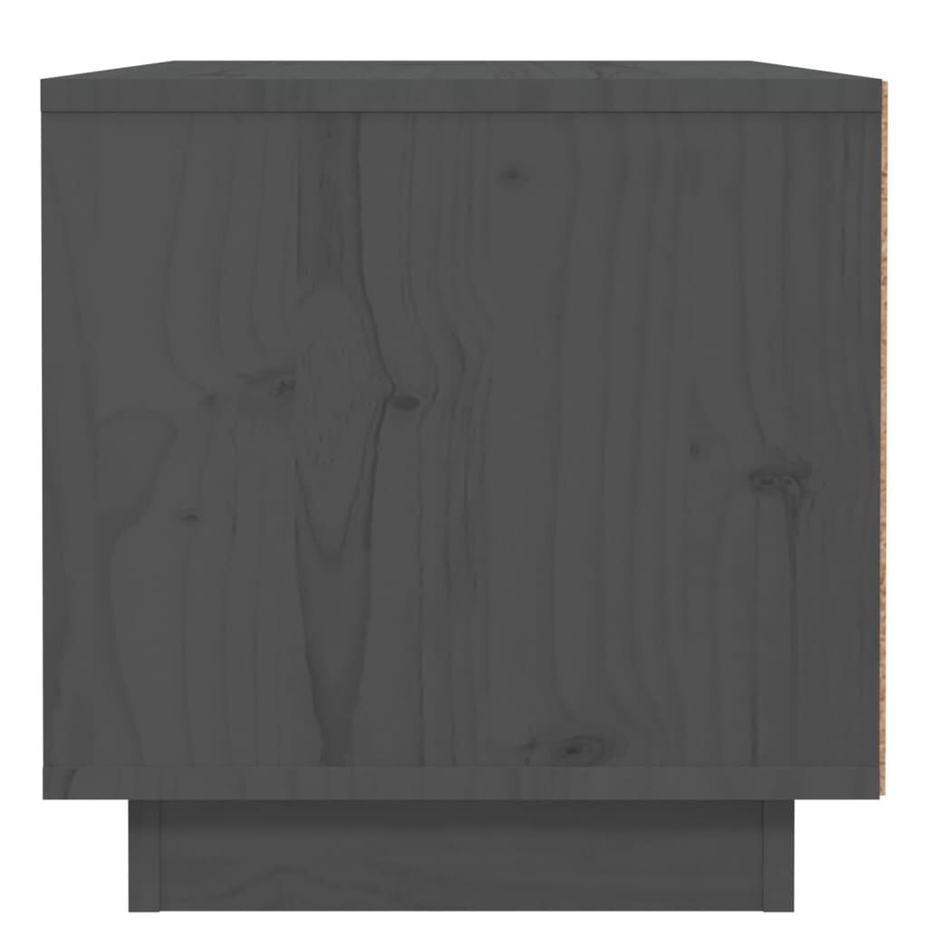 vidaXL Κομοδίνα 2 τεμ. Γκρι 40x34x35 εκ. από Μασίφ Ξύλο Πεύκου