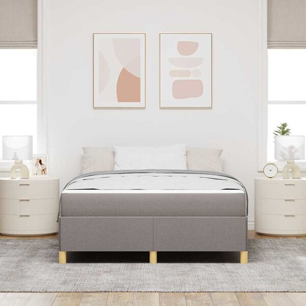 vidaXL &Sigma;&kappa;&epsilon;&lambda;&epsilon;&tau;ό&sigmaf; &Kappa;&rho;&epsilon;&beta;&alpha;&tau;&iota;&omicron;ύ &mu;&epsilon; &sigma;&tau;&rho;ώ&mu;&alpha; Taupe 140 x 200 cm ύ&phi;&alpha;&sigma;&mu;&alpha;