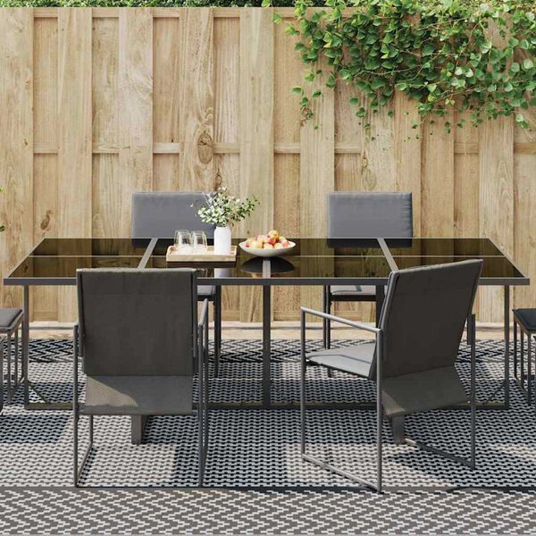 vidaXL Χαλί εξωτερικού χώρου ARAKIL Μαύρο και γκρι 300 x 400 cm PP