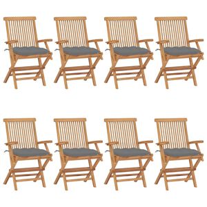 vidaXL &Kappa;&alpha;&rho;έ&kappa;&lambda;&epsilon;&sigmaf; &Kappa;ή&pi;&omicron;&upsilon; 8 &tau;&epsilon;&mu;. &alpha;&pi;ό &Mu;&alpha;&sigma;ί&phi; &Xi;ύ&lambda;&omicron; Teak &mu;&epsilon; &Gamma;&kappa;&rho;&iota; &Mu;&alpha;&xi;&iota;&lambda;ά&rho;&iota;&alpha;