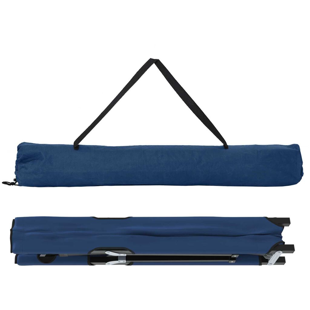 vidaXL Folding Sun Bed with Carry Bag Μπλε 600D Oxford Fabric