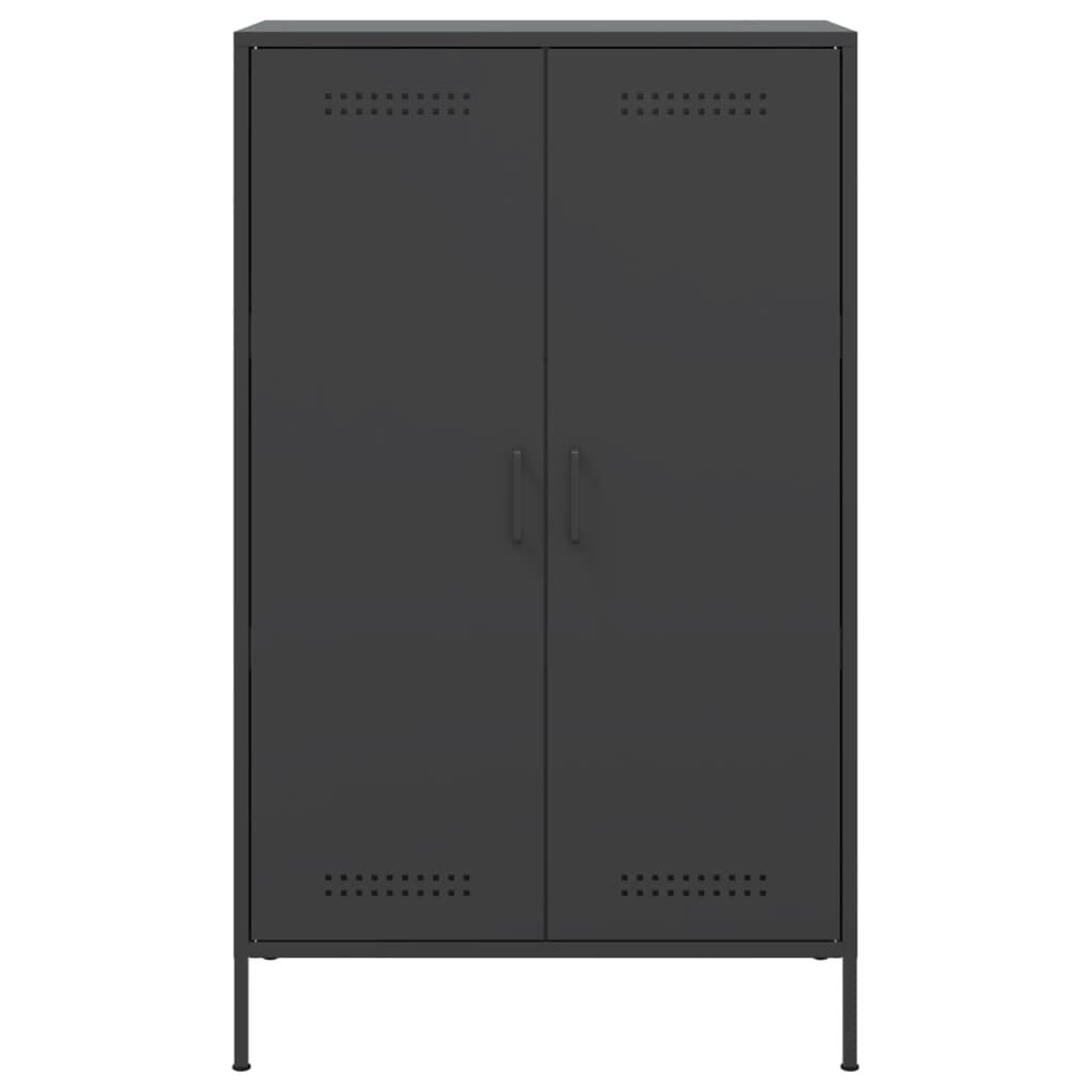 vidaXL Ντουλάπι Μαύρο 68x39x113 εκ. από Ατσάλι