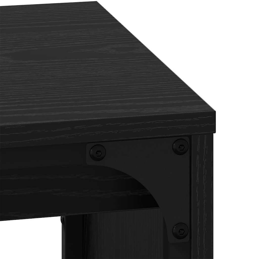 vidaXL Φωτιστικό Τραπεζάκι 3 pcs Μαύρη δρυς 60 x 35 x 56 εκ.