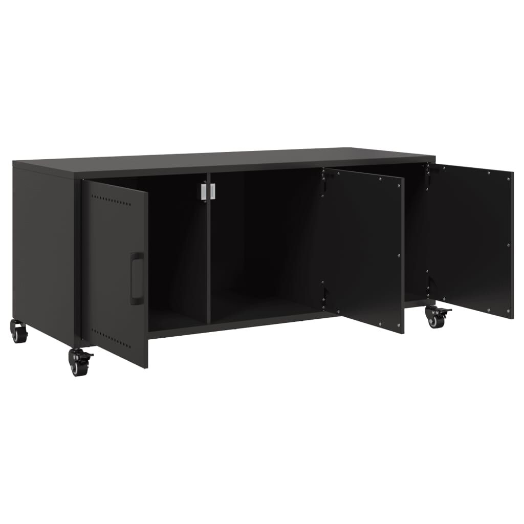 vidaXL Έπιπλο Τηλεόρασης Μαύρο 100,5x39x43,5 εκ. Ατσάλι