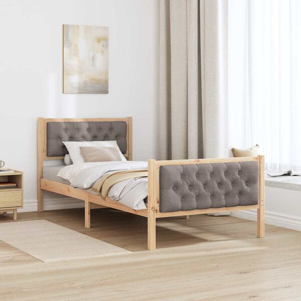 vidaXL &Sigma;&kappa;&epsilon;&lambda;&epsilon;&tau;ό&sigmaf; &Kappa;&rho;&epsilon;&beta;&alpha;&tau;&iota;&omicron;ύ Taupe 90 x 200 cm &Sigma;&tau;&epsilon;&rho;&epsilon;ά &xi;&upsilon;&lambda;&epsilon;ί&alpha; &pi;&epsilon;ύ&kappa;&omicron;&upsilon;