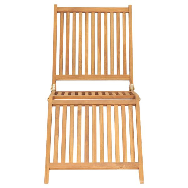 vidaXL Ξαπλώστρα από Μασίφ Ξύλο Teak