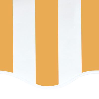 vidaXL Τεντόπανο Ανταλλακτικό Κίτρινο / Λευκό 5 x 3,5 μ.